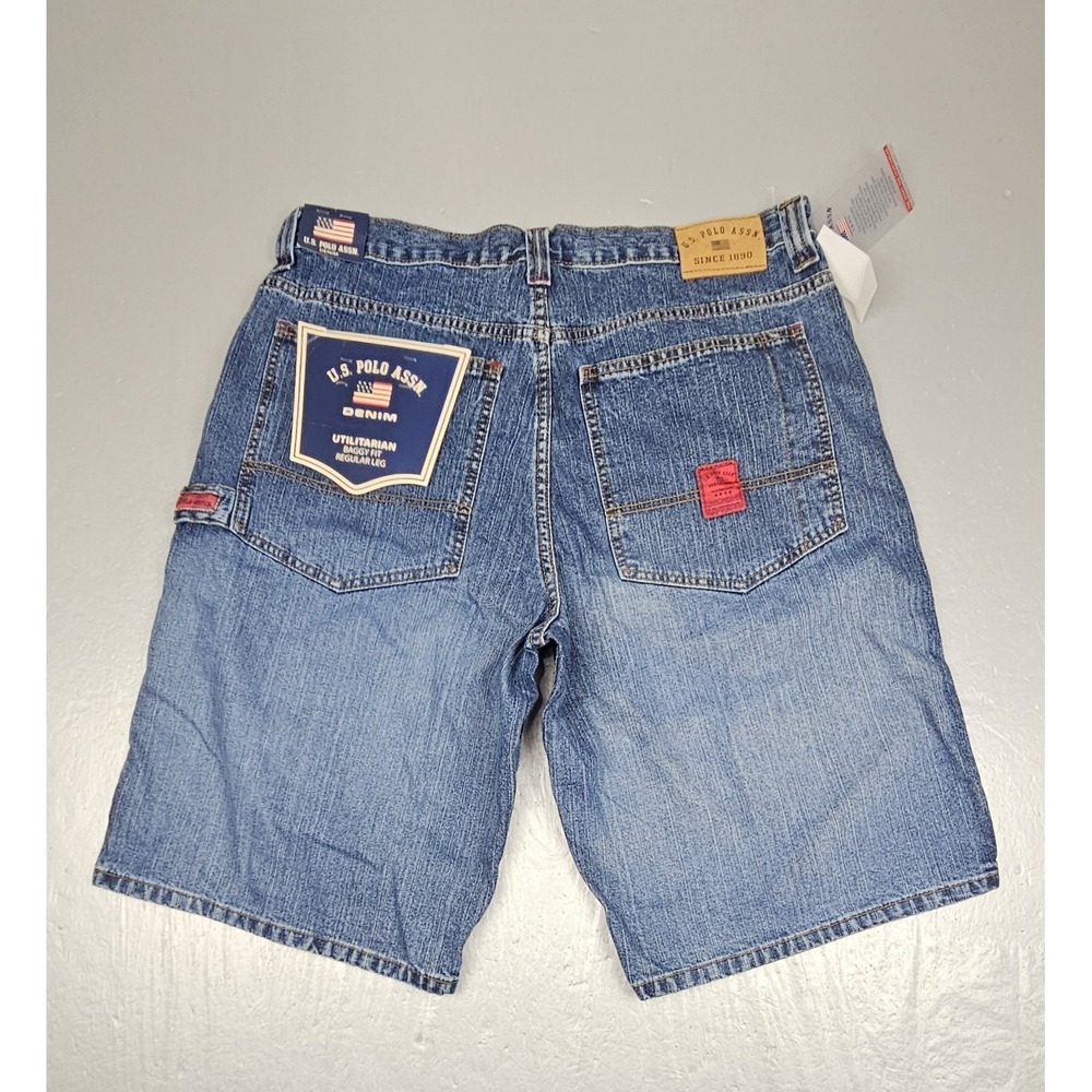 Vintage US Polo Assn Jeans Shorts Mens 36 Baggy Carpenter Grunge Hip-Hop NWT
